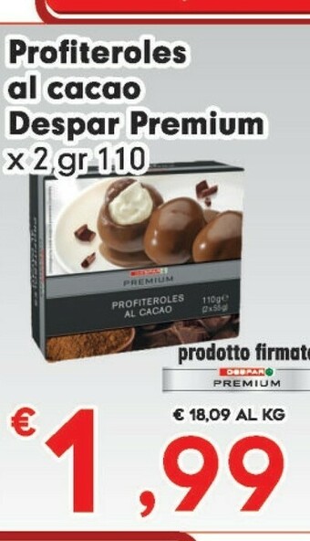Despar Despar Premium Profiteroles Al Cacao offerta