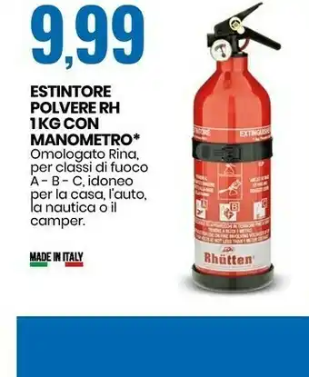 Rhütten Estintore Polvere Rh Con Manometro