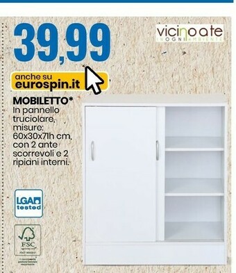 Eurospin Vicino A Te Mobiletto offerta