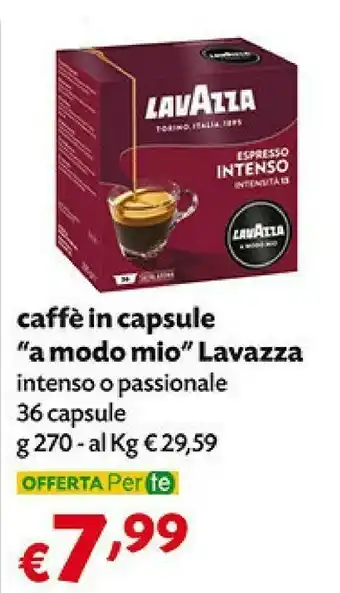 Pam Lavazza Espresso Intenso A Modo Mio 270 G offerta