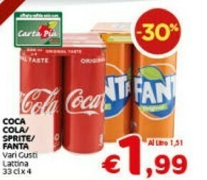 Crai Coca-Cola - Sprite 330 G(ml) offerta