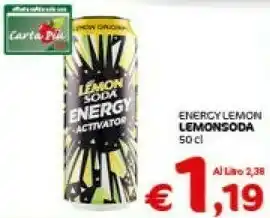 Crai Lemon soda Enercy Lemon offerta