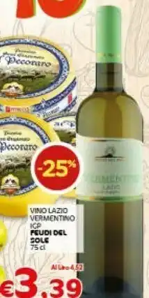 Crai Peudi Del Sole Vino Lazio Vermentino Igp 750 Ml offerta
