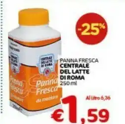Crai Centrale del Latte di Roma - Panna Fresca da Montare 250 g(ml) offerta