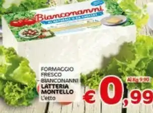 Crai Latteria Montello Formaggio Fresco Bianco Nanni offerta