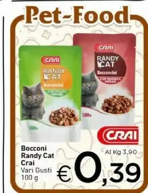 Crai Crai Bocconi Randy Cat 100 G offerta