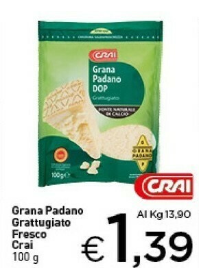 Crai Crai - Grana Padano DOP Grattugiato Fresco offerta