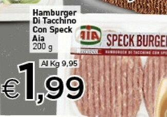 Crai Aia Speck Hamburger Di Tacchino Con Speck offerta