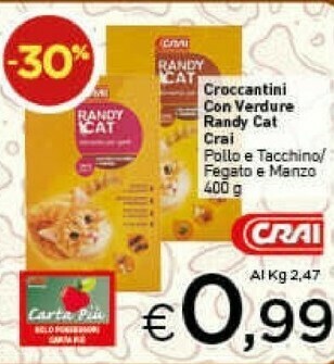 Crai Cibo per gatti offerta
