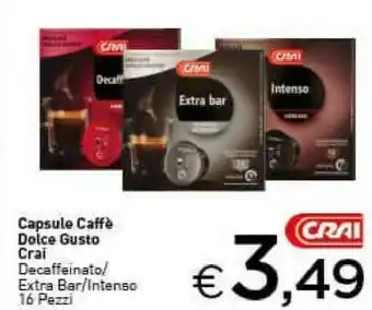 Crai Intenso Cialde caffè offerta