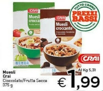 Crai Muesli offerta