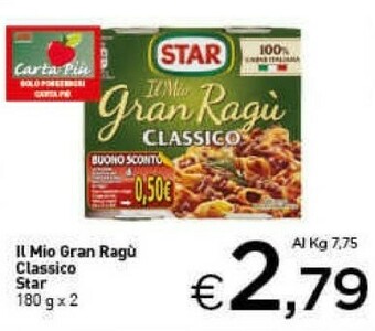 Crai Star Ragù offerta