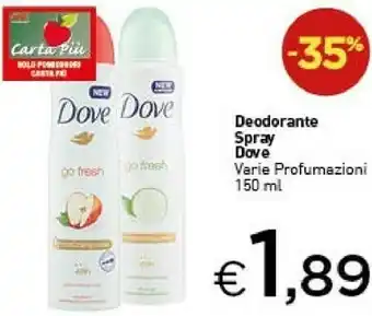 Crai Dove Go Fresh Donna Deodorante Spray 150 Ml offerta