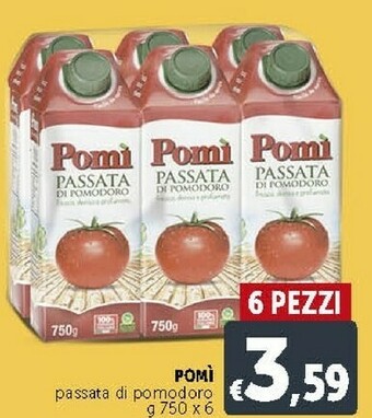 Deco Supermercati Pomì Passata Di Pomodoro Fresca Densa E Profumata 750 G(ml) offerta