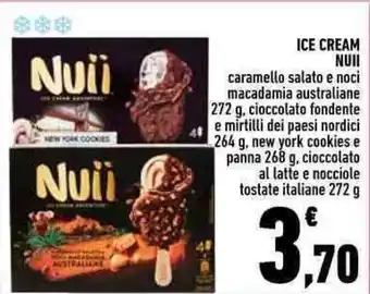 Conad ICE CREAM Nuii caramello salato e noci macadamia australiane 272 g offerta