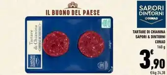 Conad TARTARE DI CHIANINA SAPORI & DINTORNI CONAD 160 g offerta