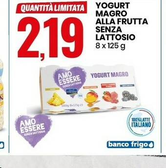 Eurospin Amo Essere Yogurt Magro Alla Frutta Senza Lattosio offerta