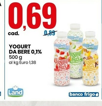 Eurospin Land - Yogurt Da Bere Fragola offerta