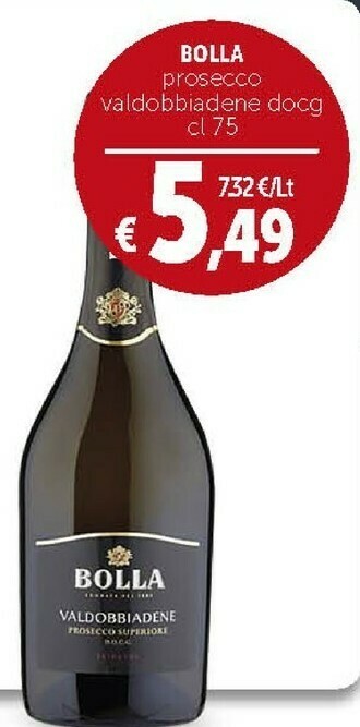 Deco Supermercati Bolla - Valdobbiadene Prosecco Superiore DOCG 750 G(ml) offerta