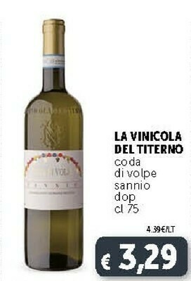 Deco Supermercati La vinicola del titerno Coda Di Volpe Sannio DOP offerta