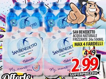Il Genio Supermercato SAN BENEDETTO ACQUA NATURALE FRIZZANTE 24x 500ML offerta