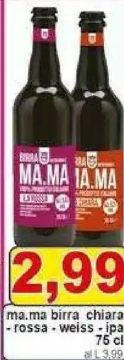 Gros Birra Artigianale Ma.Ma - Rossa Birra Red Ale offerta