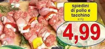 Gros Spiedini Di Pollo E Tacchino offerta