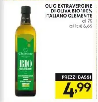 Panorama OLIO EXTRAVERGINE DI OLIVA BIO 100% ITALIANO CLEMENTE cl 75 offerta