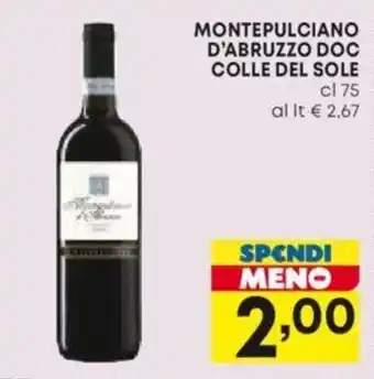 Panorama MONTEPULCIANO D'ABRUZZO DOC COLLE DEL SOLE cl 75 offerta