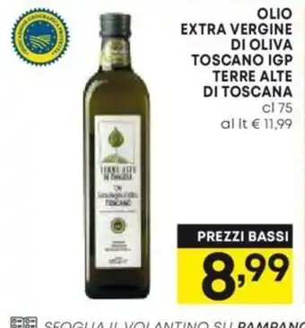 Panorama OLIO EXTRA VERGINE DI OLIVA TOSCANO IGP TERRE ALTE DI TOSCANA cl 75 offerta