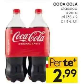 Panorama COCA COLA classica o zero cl 135 x 2 offerta