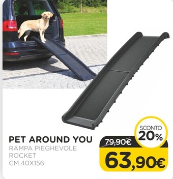 Arcaplanet Pet around you - rampa pieghevole rocket cm.40x156 offerta