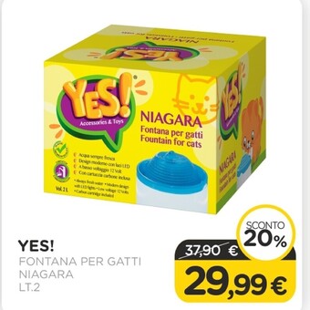 Arcaplanet Yes! - fontana per gatti niagara lt.2 offerta