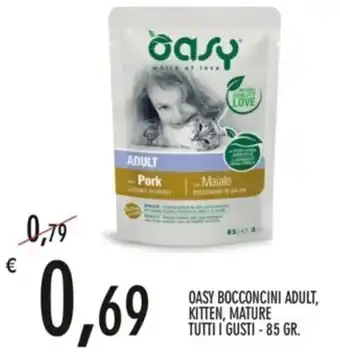 Moby Dick OASY BOCCONCINI ADULT, KITTEN, MATURE TUTTI I GUSTI - 85 GR. offerta