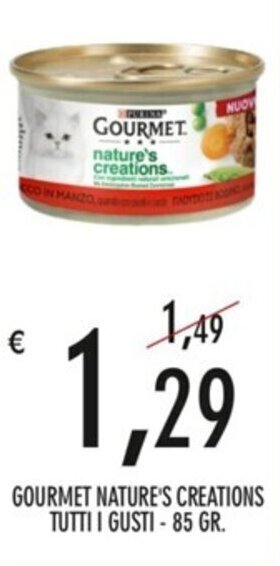 Moby Dick GOURMET NATURE'S CREATIONS TUTTI I GUSTI-85 GR. offerta