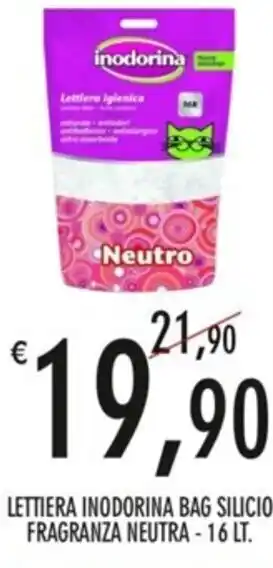 LETTIERA INODORINA BAG SILICIO FRAGRANZA NEUTRA-16 LT.