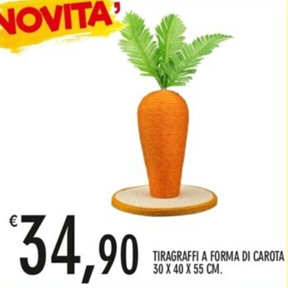 Moby Dick TIRAGRAFFI A FORMA DI CAROTA 30 X 40 X 55 CM. offerta