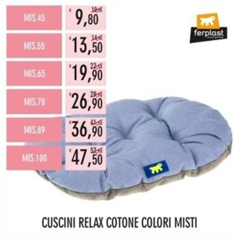 CUSCINI RELAX COTONE COLORI MISTI MIS.45