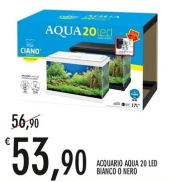 ACQUARIO AQUA 20 LED BIANCO O NERO