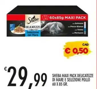 SHEBA MAXI PACK DELICATEZZE DI MARE E SELEZIONE POLLO 60 X 85 GR.