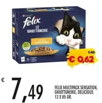 Moby Dick FELIX MULTIPACK SENSATION, GHIOTTONERIE, DELICIOUS 12 X 85 GR. offerta