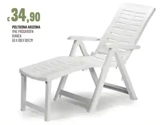 POLTRONA ARIZONA IPAE PROGARDEN BIANCA 60 X 108 X 109 CM