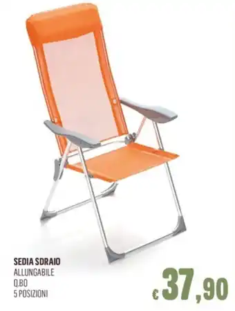 Iperspar SEDIA SDRAIO ALLUNGABILE Q.BO 5 POSIZIONI offerta