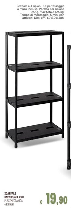 SCAFFALE UNIVERSALE PRO PLASTMECCANICA 4 RIPIANI
