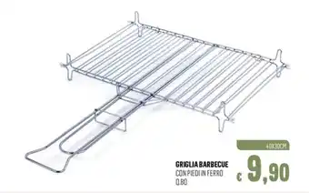 GRIGLIA BARBECUE CON PIEDI IN FERRO Q.BO 40X30CM