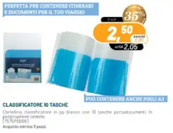 CLASSIFICATORE 10 TASCHE