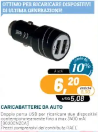 CARICABATTERIE DA AUTO