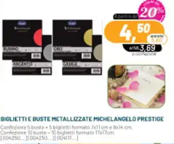 BIGLIETTI E BUSTE METALLIZZATE MICHELANGELO PRESTIGE