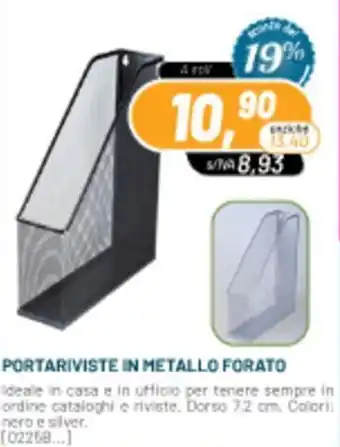 PORTARIVISTE IN METALLO FORATO