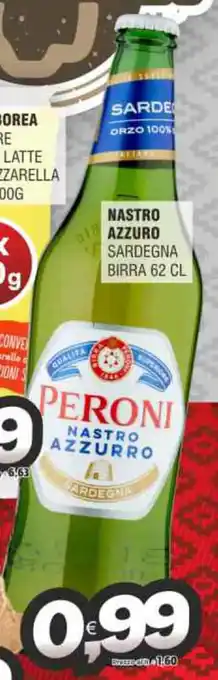 Vicino a te supermercati NASTRO AZZURO SARDEGNA BIRRA 62 CL offerta